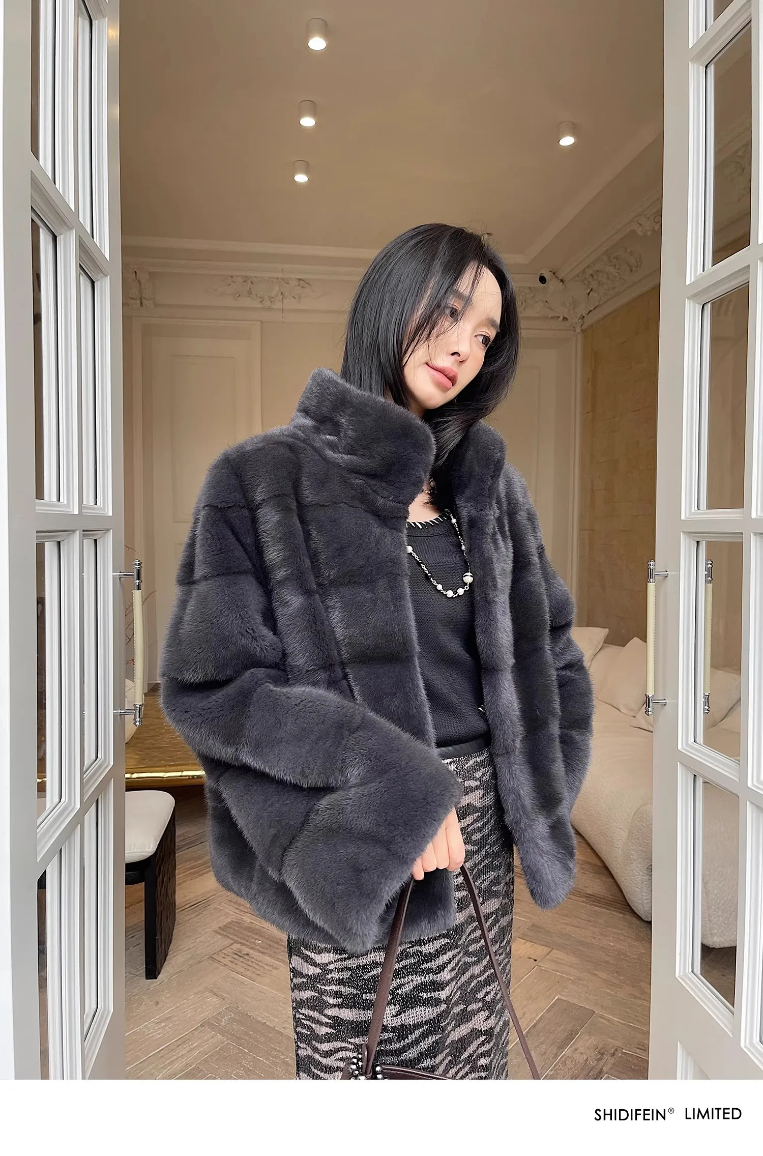 HDHOHR 2026 New Natural Mink Fur Coat Women Real Mink Fur Coat OutwearPark With Fur High Quality Female Warm Thick Winter Jacket