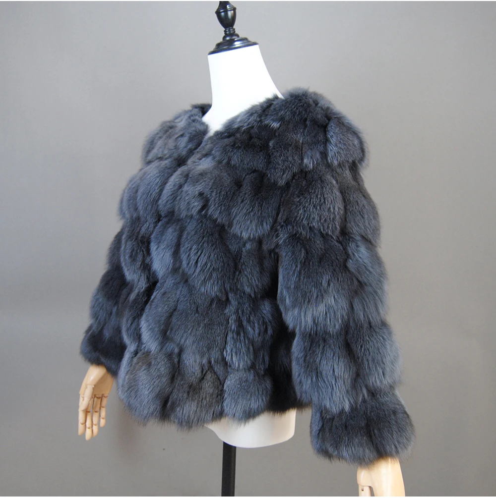 2026 New Style Real Fur Coat 100% Natural Fur Jacket Female Winter Warm Leather Fox Fur Coat High Quality Fur Vest