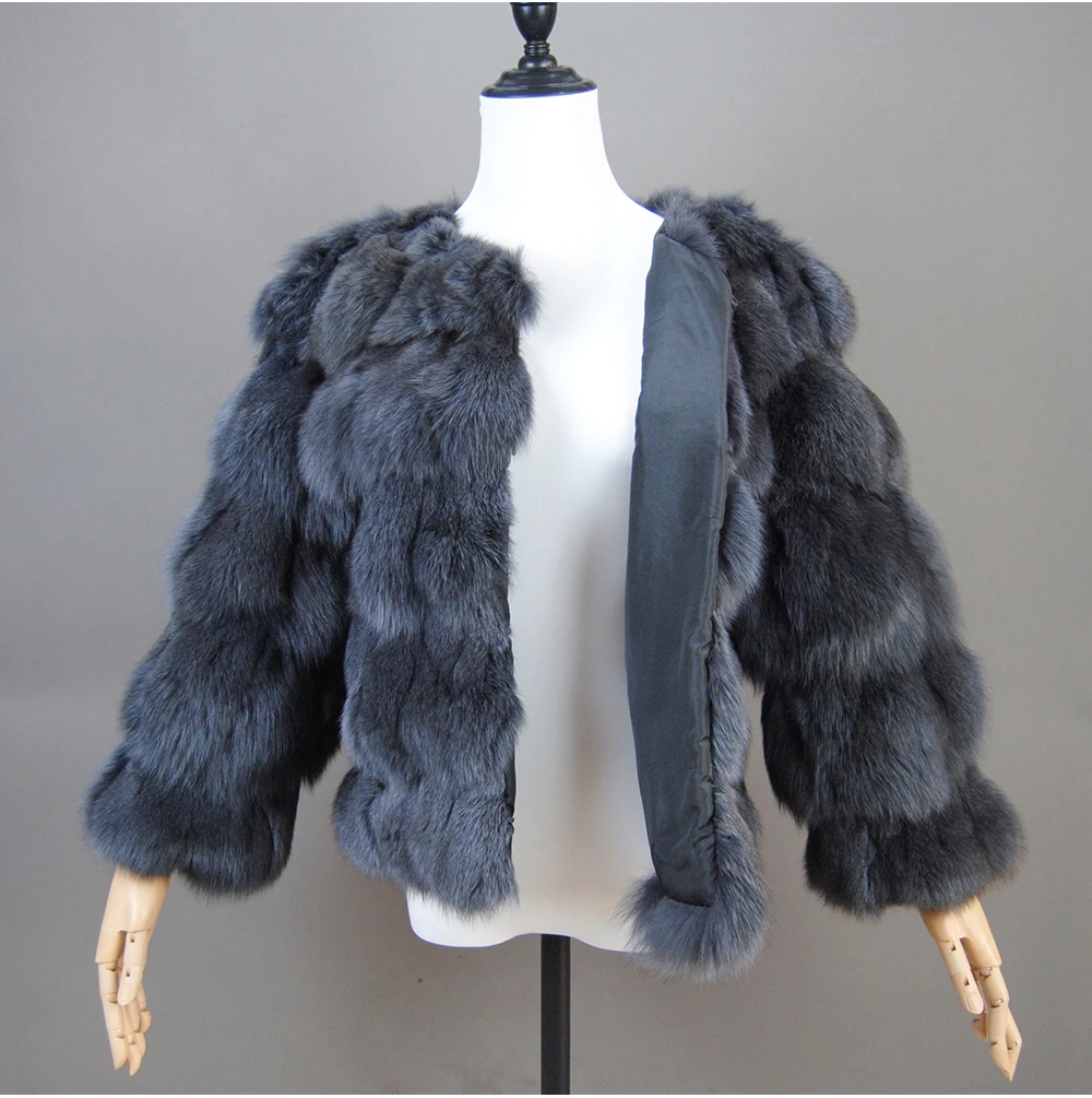 2026 New Style Real Fur Coat 100% Natural Fur Jacket Female Winter Warm Leather Fox Fur Coat High Quality Fur Vest