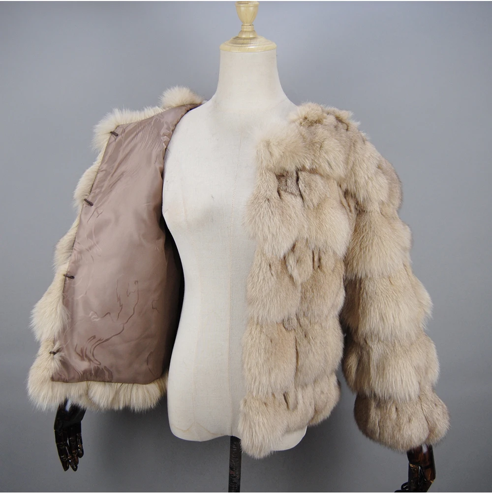 2026 New Style Real Fur Coat 100% Natural Fur Jacket Female Winter Warm Leather Fox Fur Coat High Quality Fur Vest