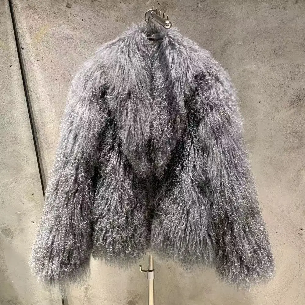 2025 Manteau De Fourrure De Mouton Bordeaux Mongol, Tissu Chaud D'Hiver En Vraie Fourrure, Vêtements En Fourrure De Mouton Natur
