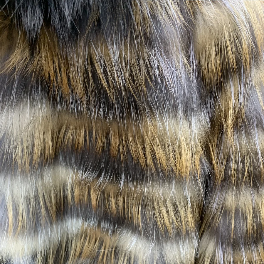 Ladies Long Real Fox Fur Coat Natural Silver Red Fox Fur Light Warm High Quality Fashionable Ladies Jacket 90cm