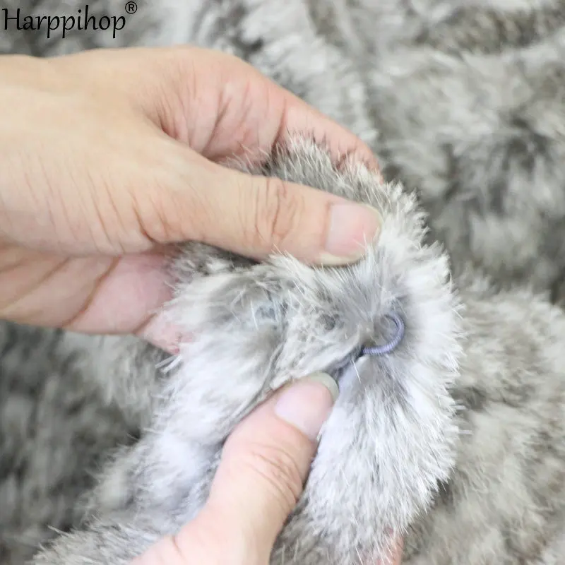 New knitted Rabbit fur vest gilet sleeveless garment waistcoat natural brown /grey/black