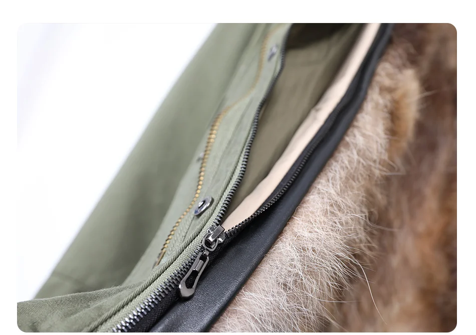 Maomaokong Natural Real Fur Lining Winter Women Jacket Long Fox Fur Coat Raccoon Fur Collar Hooded Thick Black Waterproof Parkas