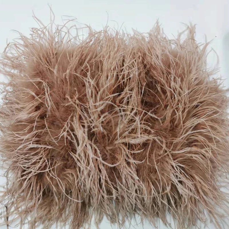 New 100% Natural Ostrich Hair Bra Wedding Underwear Women's Fur Coat Long Feather Top Lady Shirt Wrap Sexy Party Length 30 cm