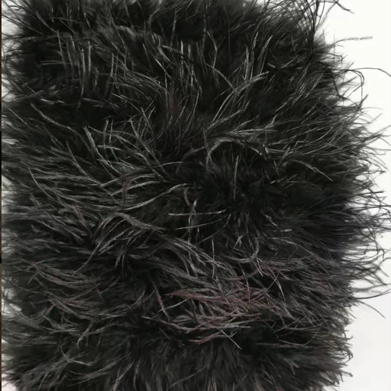New 100% Natural Ostrich Hair Bra Wedding Underwear Women's Fur Coat Long Feather Top Lady Shirt Wrap Sexy Party Length 30 cm