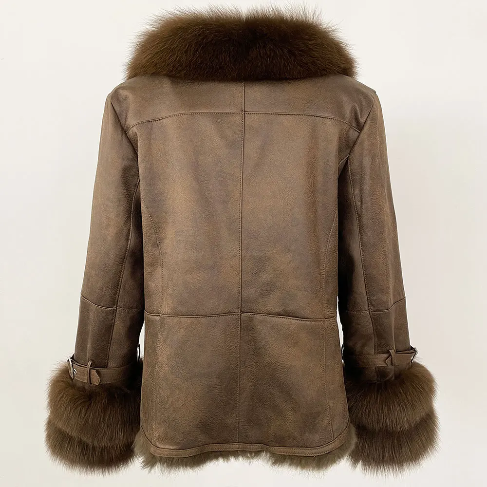 OFTBUY Winter Jacket Women New Real Raccoon Fox Fur Collar Rabbit Fur Liner Real Fur Coat Thick Warm Outerwear Streetwear