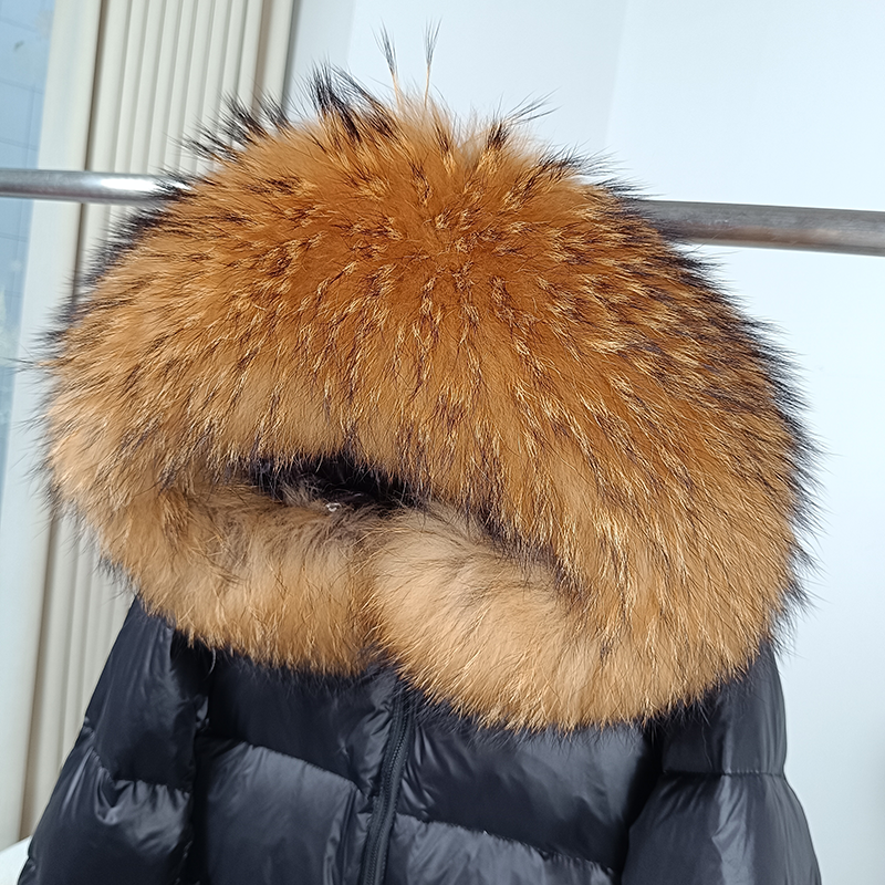 OFTBUY 2023 Winter Jacket Women Real Fox Fur Raccoon Fur Collar Hooded Thick Warm Duck Down Long Streetwear Outerwear Detachable