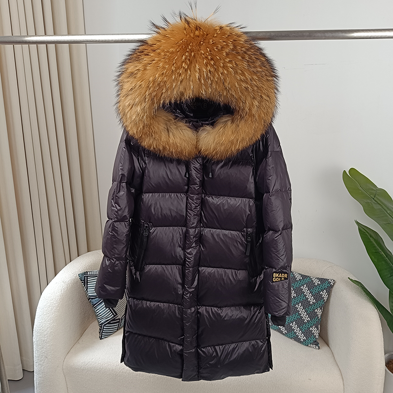 OFTBUY 2023 Winter Jacket Women Real Fox Fur Raccoon Fur Collar Hooded Thick Warm Duck Down Long Streetwear Outerwear Detachable