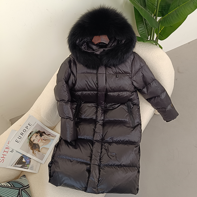 OFTBUY 2023 Winter Jacket Women Real Fox Fur Raccoon Fur Collar Hooded Thick Warm Duck Down Long Streetwear Outerwear Detachable
