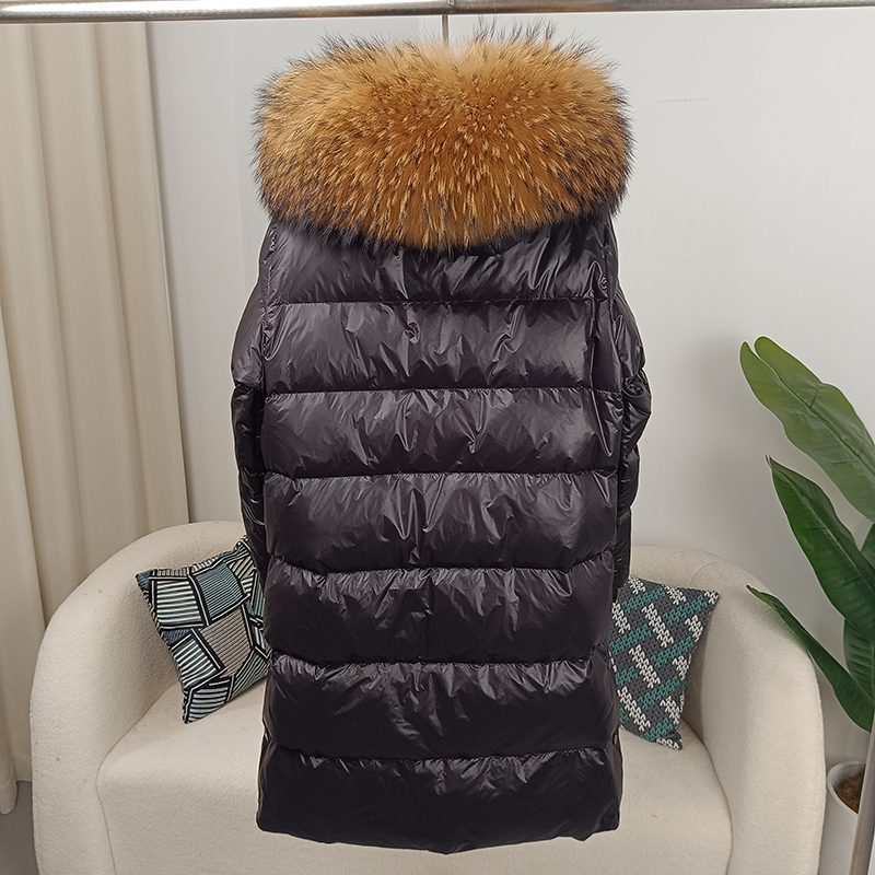 OFTBUY 2023 Winter Jacket Women Real Fox Fur Raccoon Fur Collar Hooded Thick Warm Duck Down Long Streetwear Outerwear Detachable
