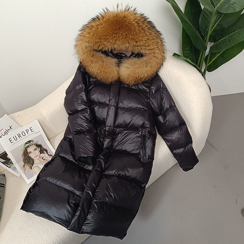 OFTBUY 2023 Winter Jacket Women Real Fox Fur Raccoon Fur Collar Hooded Thick Warm Duck Down Long Streetwear Outerwear Detachable