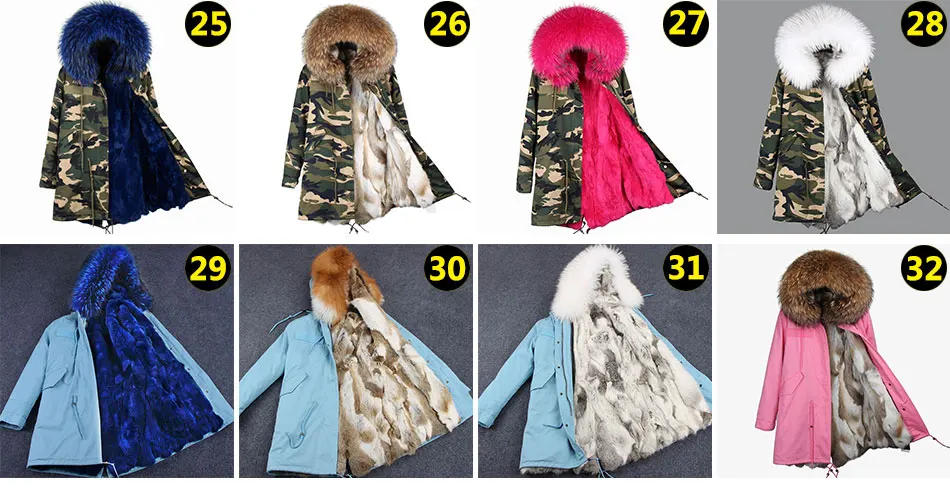 MAOMAOKONG Fashion Women's Real Rabbit Fur Lining Winter Jacket Coat Natural Fox Fur Collar Hooded Long Parkas Female Outwear
