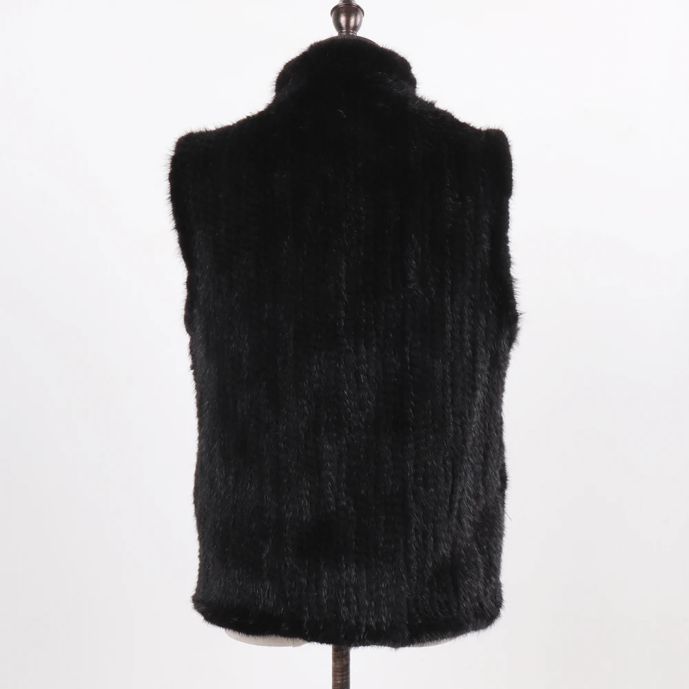New Women Natural Warm Mink Fur Vest Autumn Winter 100% Genuine Real Mink Fur Sleeveless Jacket Lady Luxury Real Mink Fur Gilet