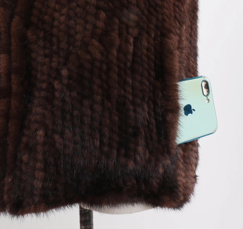 New Women Natural Warm Mink Fur Vest Autumn Winter 100% Genuine Real Mink Fur Sleeveless Jacket Lady Luxury Real Mink Fur Gilet