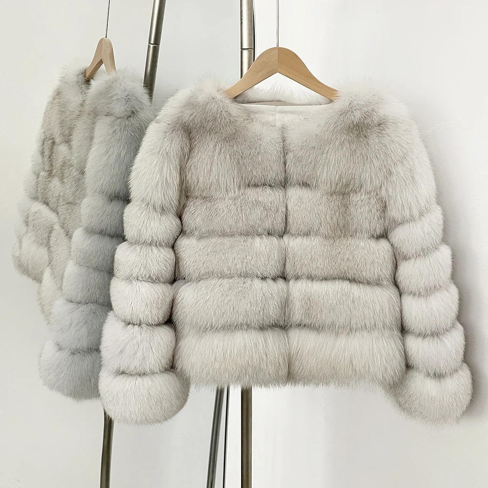 OFTBUY Wholesale Natural Raccoon Fox Fur Coat New High Quality Winter Jacket Women Fluffy Real Fur Clothing Outerwear Streetwear