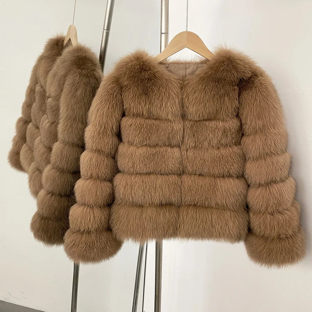 OFTBUY Wholesale Natural Raccoon Fox Fur Coat New High Quality Winter Jacket Women Fluffy Real Fur Clothing Outerwear Streetwear