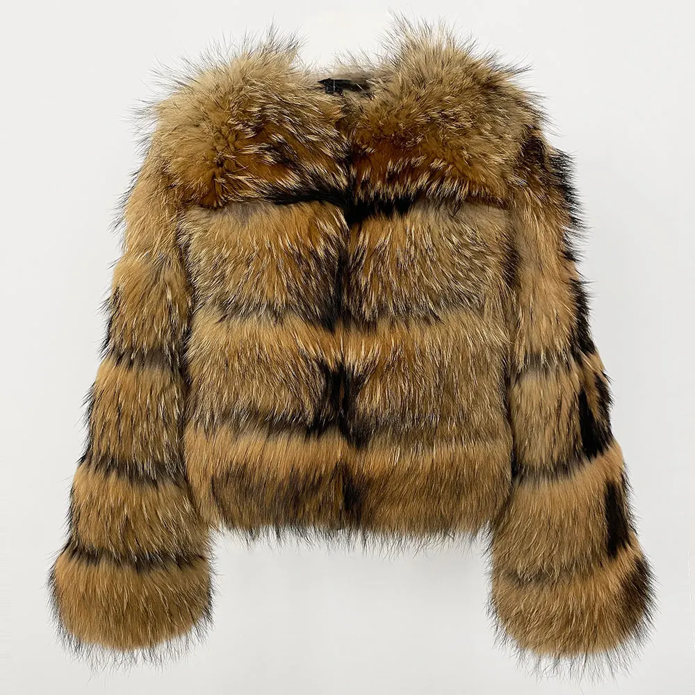 OFTBUY Wholesale Natural Raccoon Fox Fur Coat New High Quality Winter Jacket Women Fluffy Real Fur Clothing Outerwear Streetwear