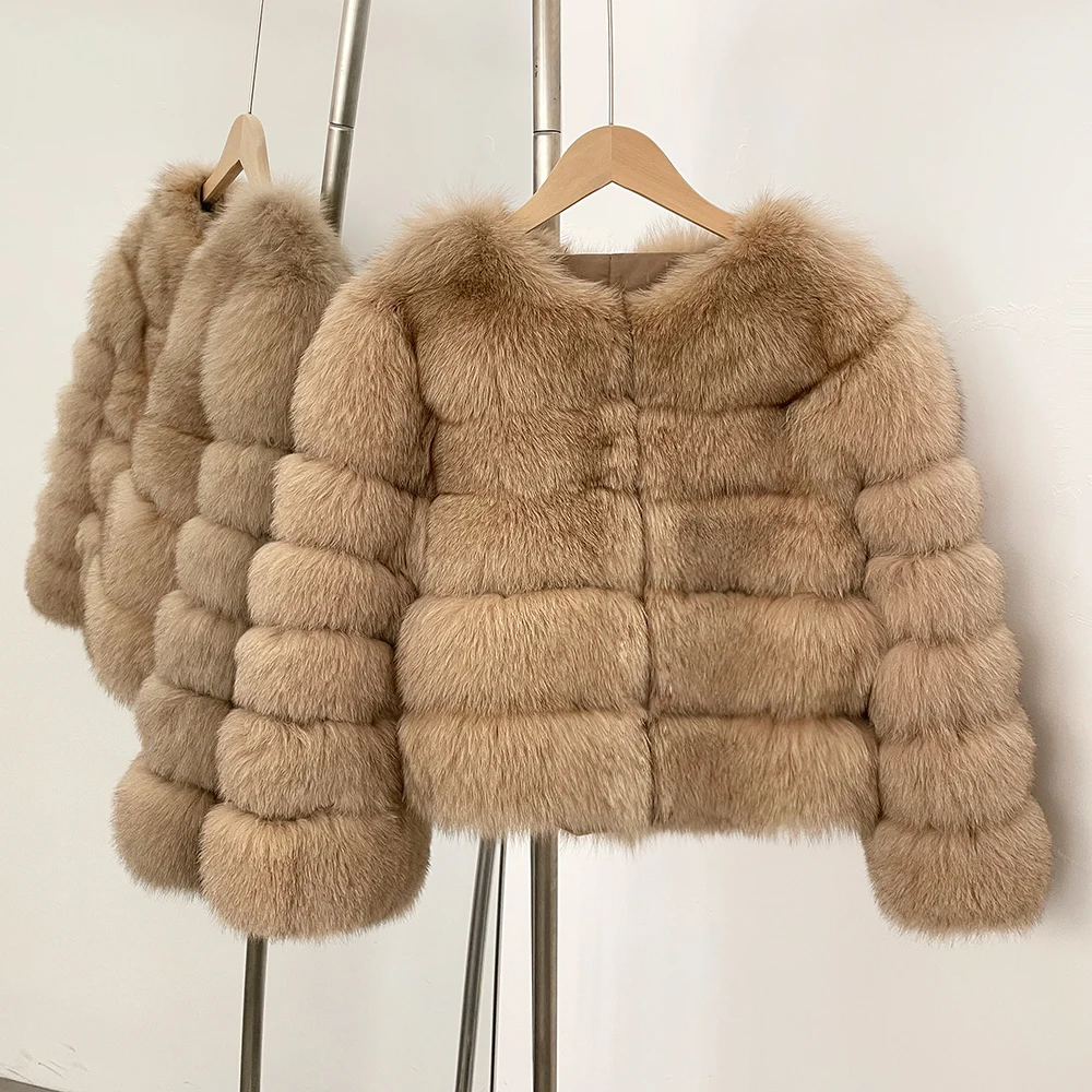 OFTBUY Wholesale Natural Raccoon Fox Fur Coat New High Quality Winter Jacket Women Fluffy Real Fur Clothing Outerwear Streetwear