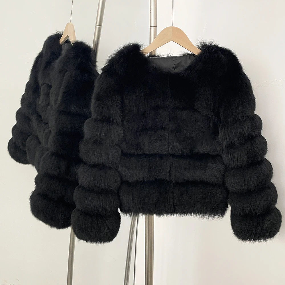 OFTBUY Wholesale Natural Raccoon Fox Fur Coat New High Quality Winter Jacket Women Fluffy Real Fur Clothing Outerwear Streetwear