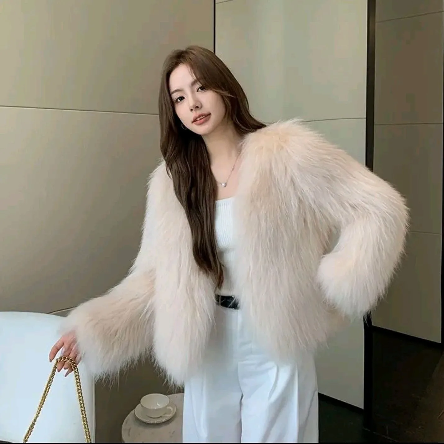 Hot Sales Natural Fur Fashion Short Coat New Raccoon Fur Double Sided Weaving Jacket Encryption Thickening Raccoon Fur Jacket