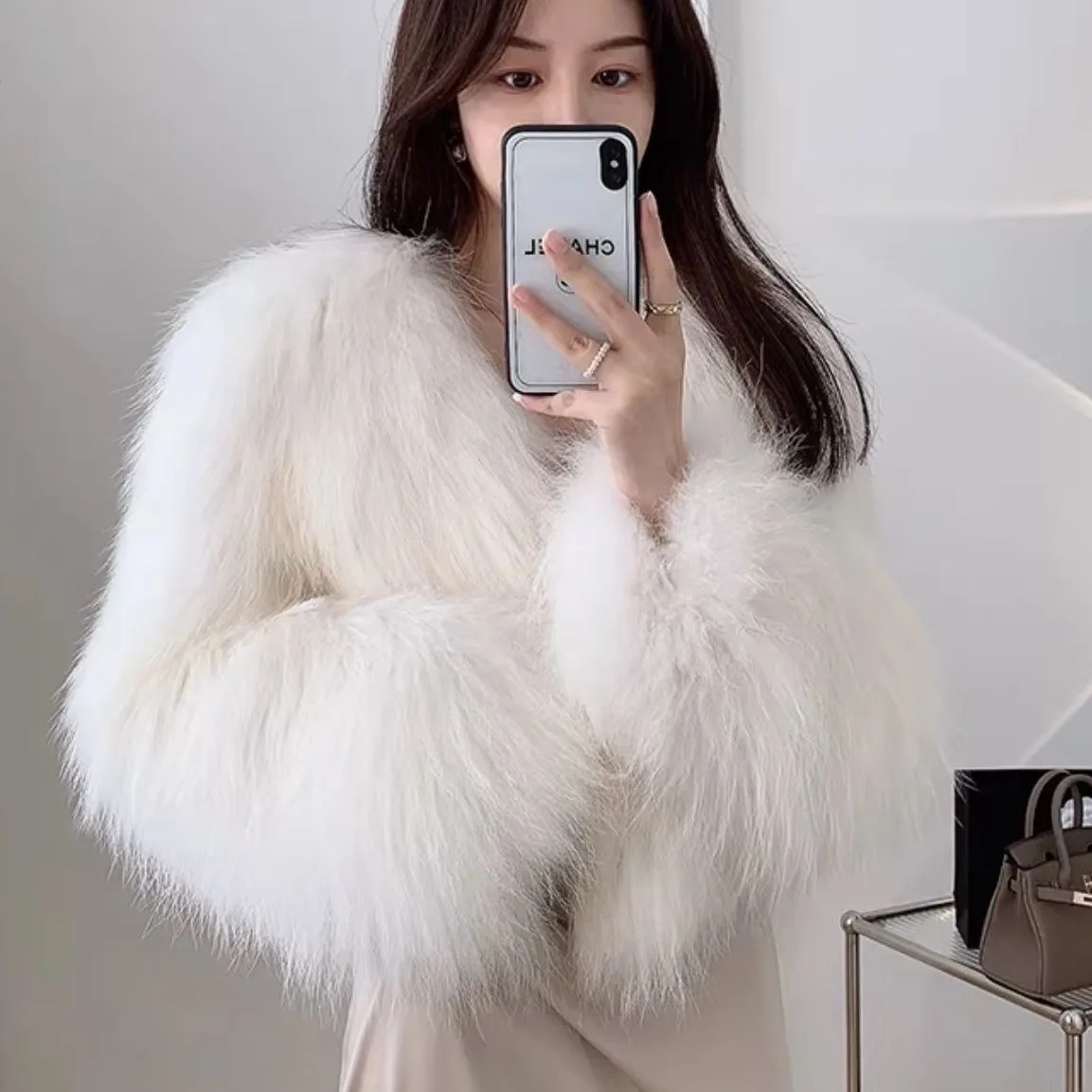 Hot Sales Natural Fur Fashion Short Coat New Raccoon Fur Double Sided Weaving Jacket Encryption Thickening Raccoon Fur Jacket