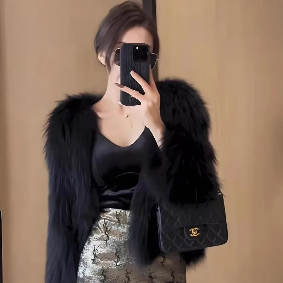 Hot Sales Natural Fur Fashion Short Coat New Raccoon Fur Double Sided Weaving Jacket Encryption Thickening Raccoon Fur Jacket