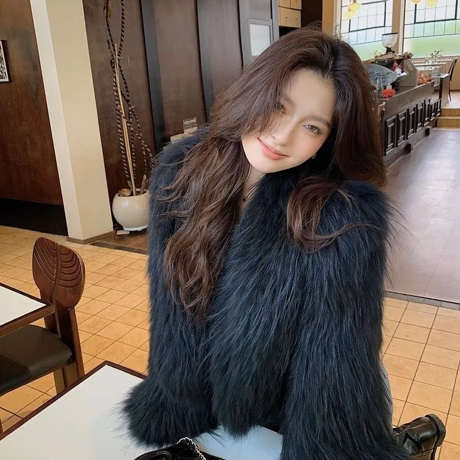 Hot Sales Natural Fur Fashion Short Coat New Raccoon Fur Double Sided Weaving Jacket Encryption Thickening Raccoon Fur Jacket