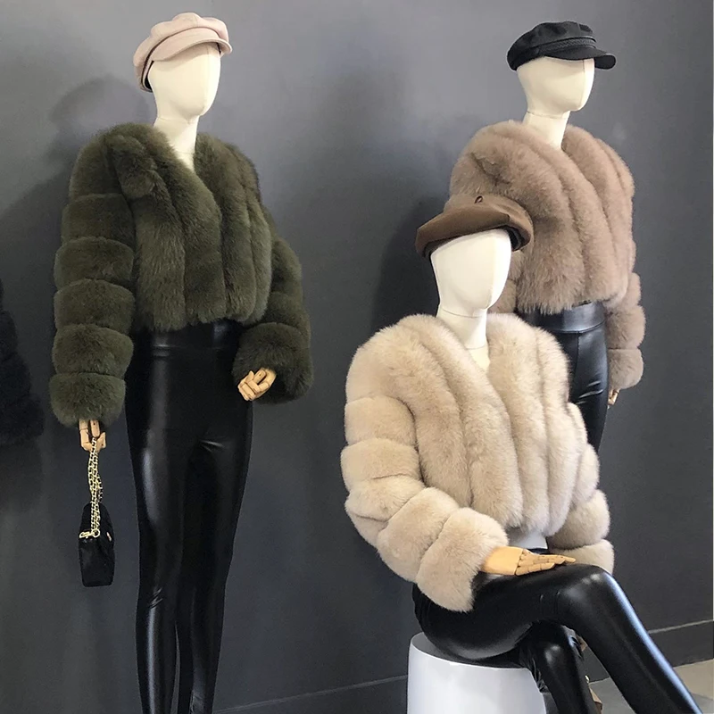 High Quality Fur Coat Women 100% Real Fox Fur Jacket Women's Fall/Winter Luxury Short Natural Fox Fur Coat Leather Jacket