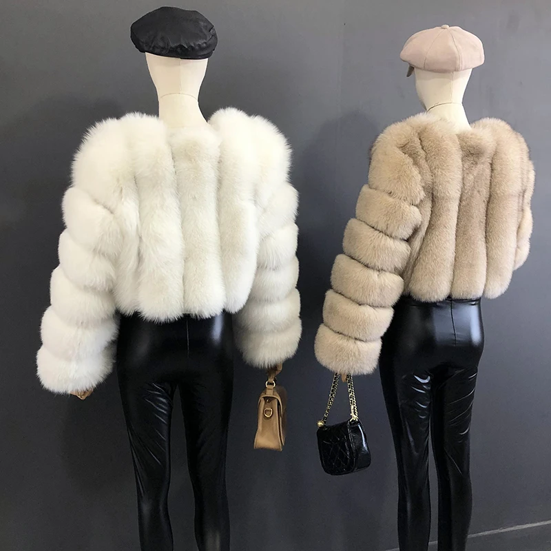 High Quality Fur Coat Women 100% Real Fox Fur Jacket Women's Fall/Winter Luxury Short Natural Fox Fur Coat Leather Jacket