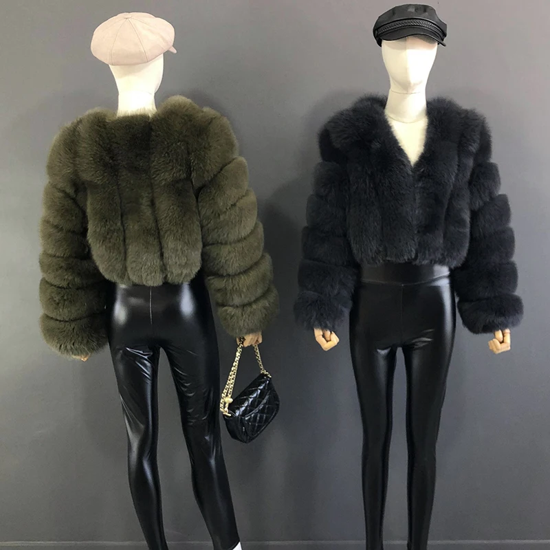 High Quality Fur Coat Women 100% Real Fox Fur Jacket Women's Fall/Winter Luxury Short Natural Fox Fur Coat Leather Jacket