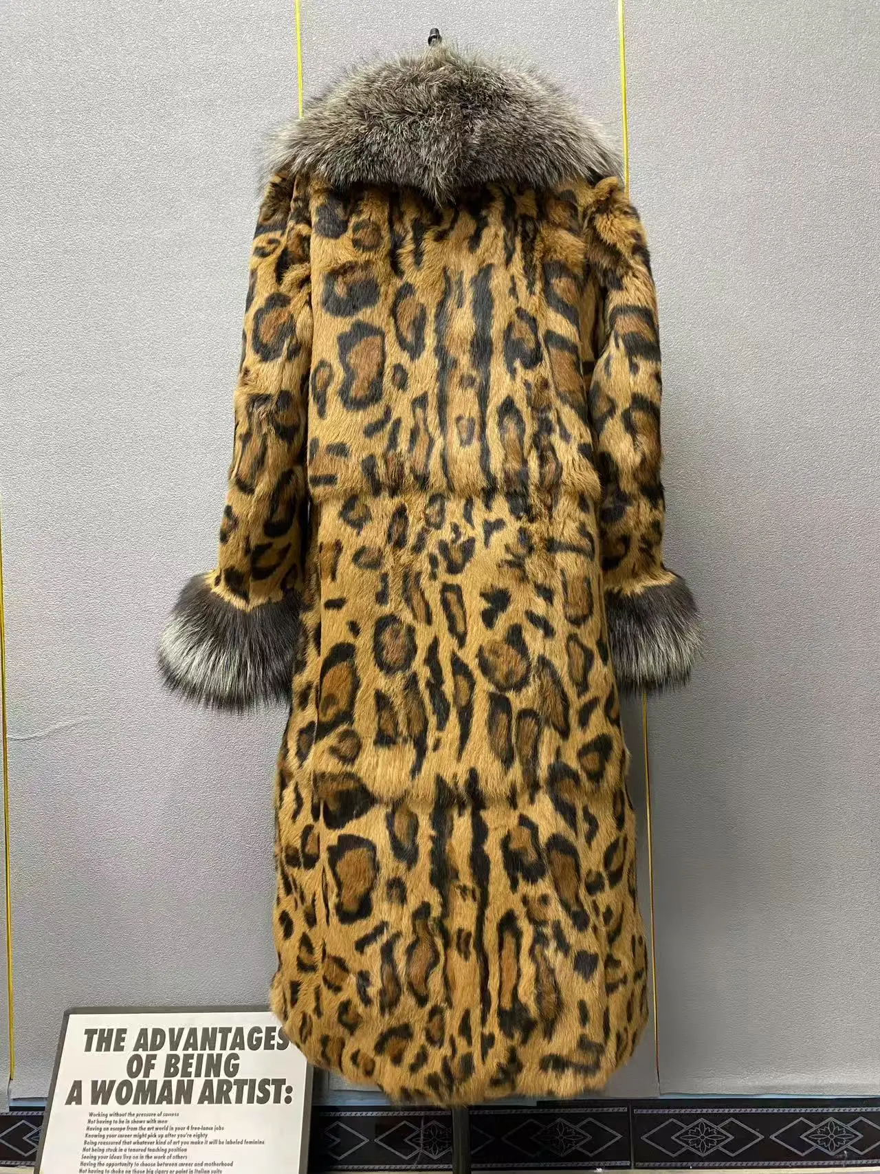 Hot Selling Women Natural Rabbit Fur Jacket Winter Real Fur Coat Fashion Fox Fur Turn-Down Collar Thick Warm Streetwear