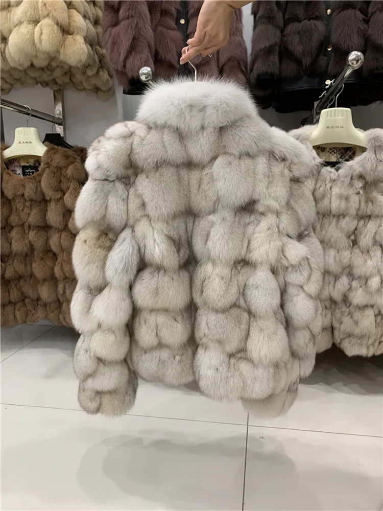 Winter Jacket Women Clothing Real Fox Fur Short Fashion Natural Fur Coats And Jackets Women Thick Warm Outerwear