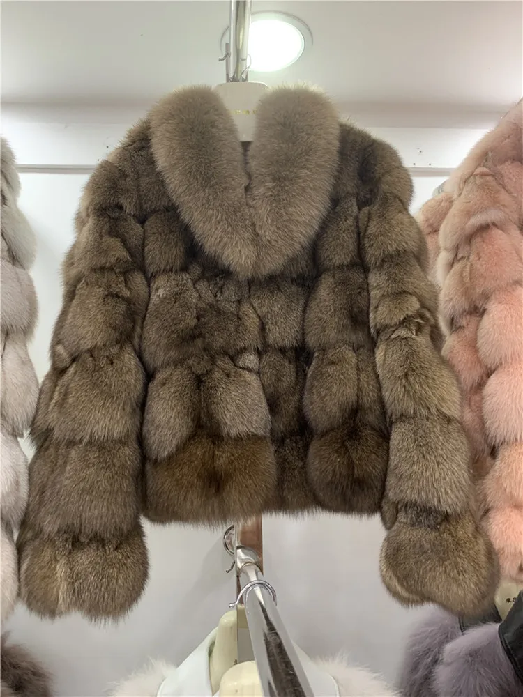 Winter Jacket Women Clothing Real Fox Fur Short Fashion Natural Fur Coats And Jackets Women Thick Warm Outerwear