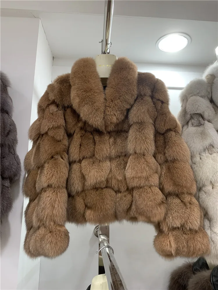 Winter Jacket Women Clothing Real Fox Fur Short Fashion Natural Fur Coats And Jackets Women Thick Warm Outerwear