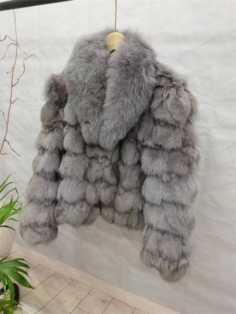 Winter Jacket Women Clothing Real Fox Fur Short Fashion Natural Fur Coats And Jackets Women Thick Warm Outerwear