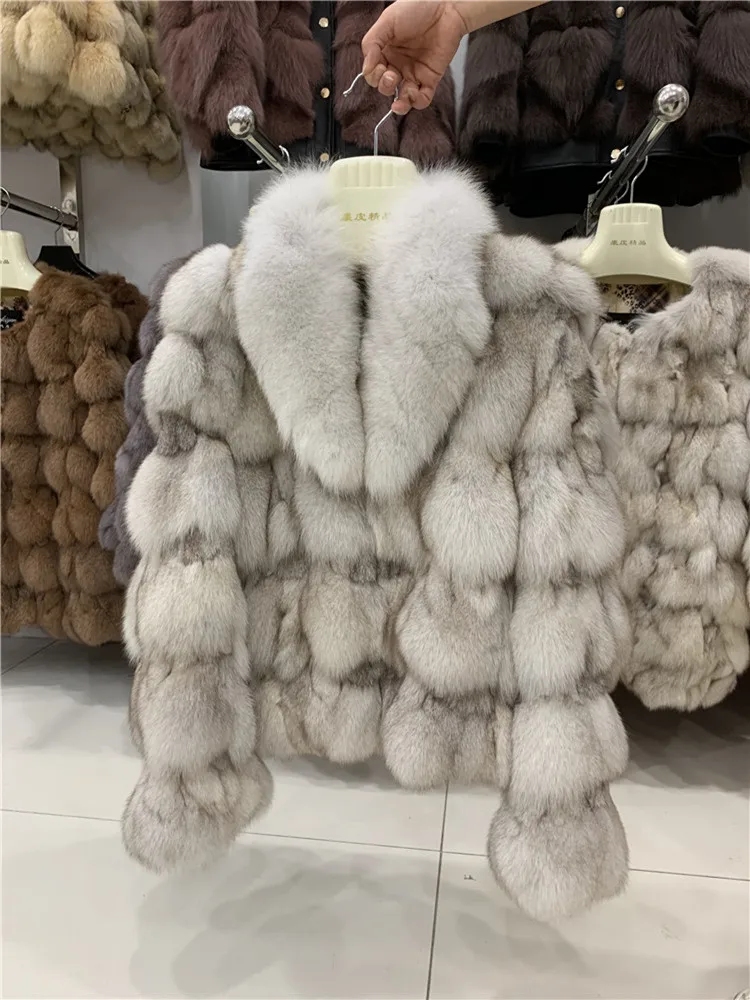 Winter Jacket Women Clothing Real Fox Fur Short Fashion Natural Fur Coats And Jackets Women Thick Warm Outerwear