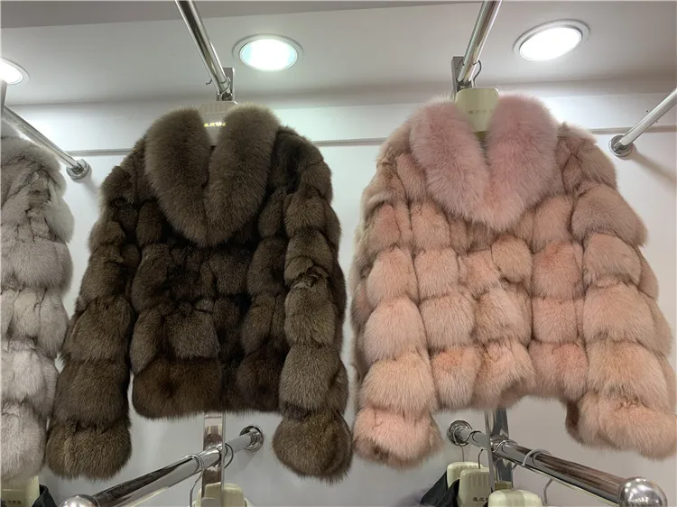 Winter Jacket Women Clothing Real Fox Fur Short Fashion Natural Fur Coats And Jackets Women Thick Warm Outerwear