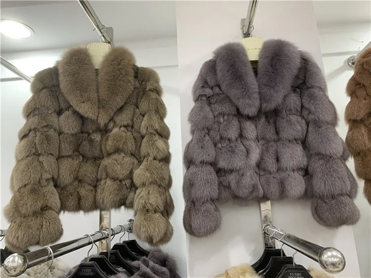 Winter Jacket Women Clothing Real Fox Fur Short Fashion Natural Fur Coats And Jackets Women Thick Warm Outerwear