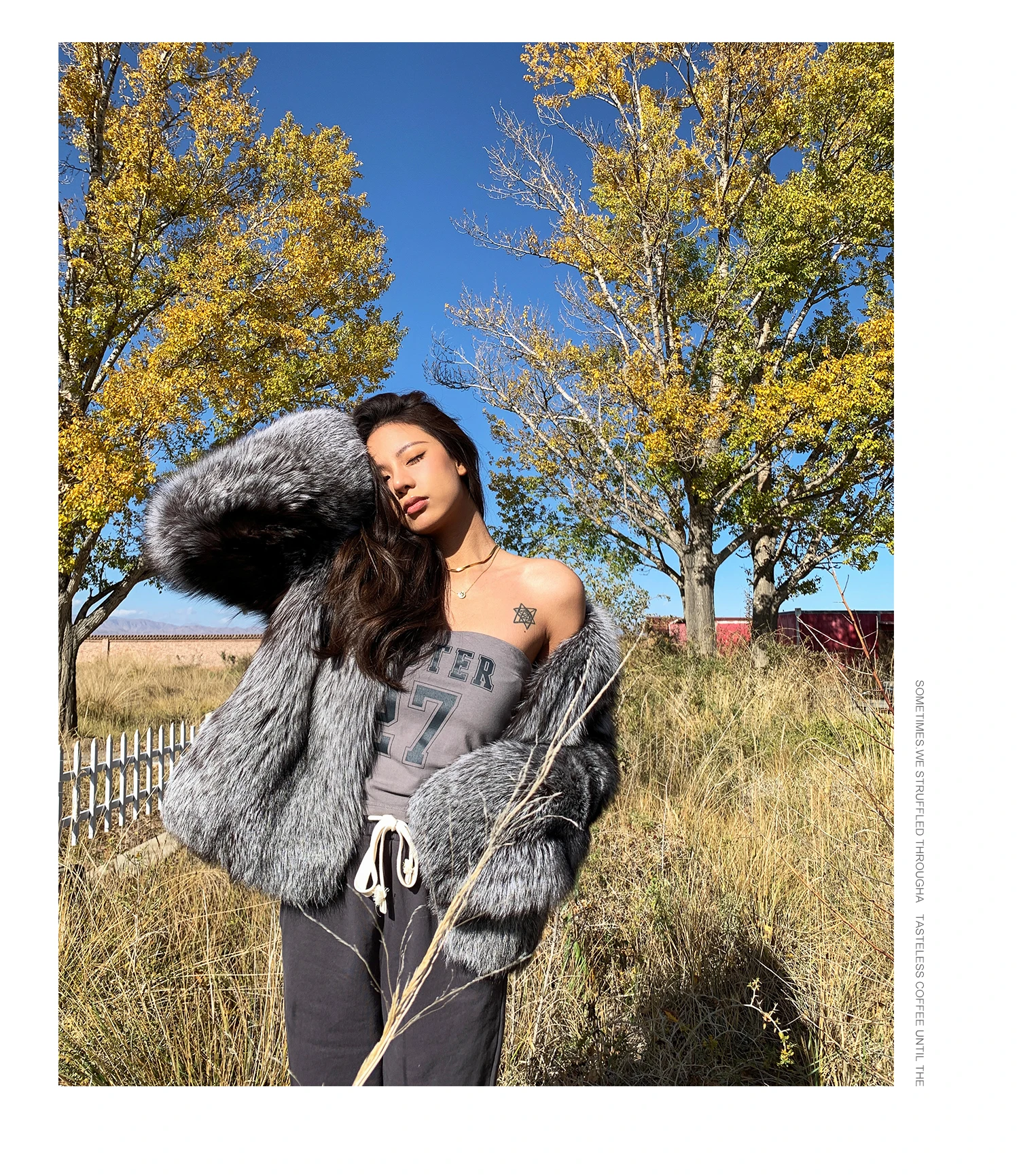 Real Natural Silver Fox Fur Coat Highend Quality Genuine Women Winter Luxury Female Jacket Long Sleeve