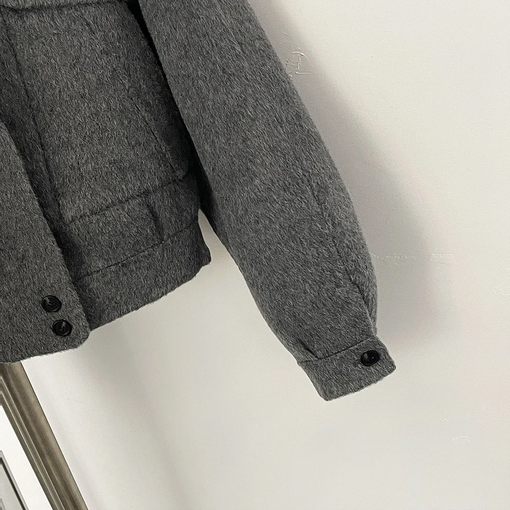 OFTBUY New Autumn Winter Real Fox Fur Top Clothes Women Short 100% Wool Coat Fahsion Natural Fur Cashmere Woolen Jacket Female