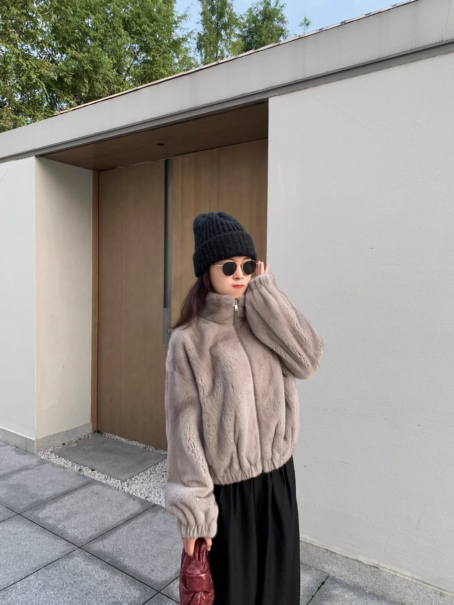 HDHOHR 2026 New Natural Mink Fur Coats For Women Real Mink Fur Coats OutwearPark With Fur High Quality Female Warm Winter Jacket