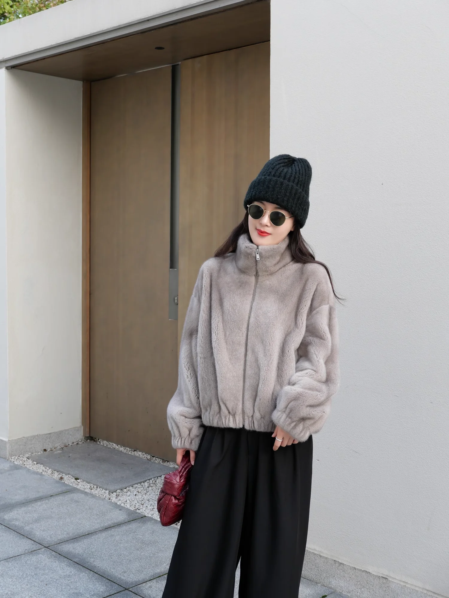 HDHOHR 2026 New Natural Mink Fur Coats For Women Real Mink Fur Coats OutwearPark With Fur High Quality Female Warm Winter Jacket