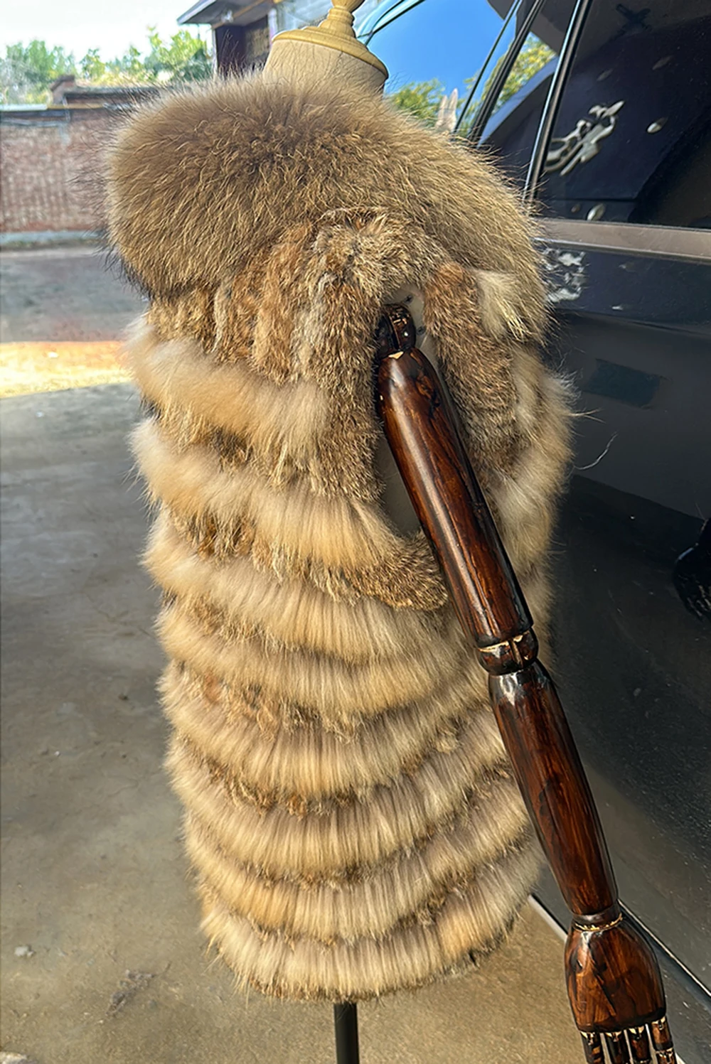Women Knitted Handmade Real Rabbit Fur Vest Gilet Sleeveless Garment Waistcoat Female Natural Raccoon Fur Coat Jacket