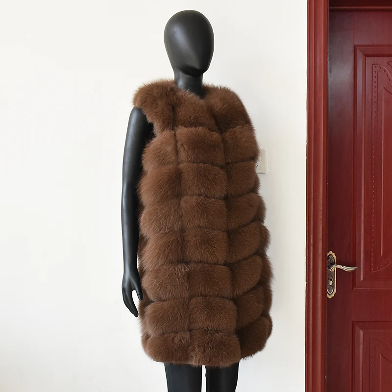 Natural Real Fox Fur Vest Natural Fur Coat For Jacket Female Coats Vest Waistcoat Long Fur Coats Real Fur Coat Fox Vest Jacket