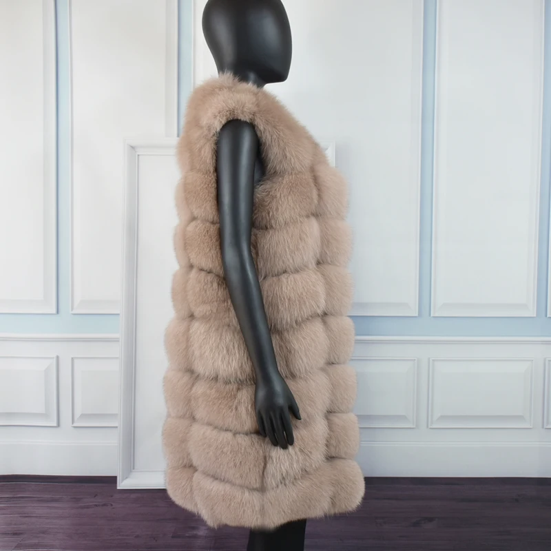 Natural Real Fox Fur Vest Natural Fur Coat For Jacket Female Coats Vest Waistcoat Long Fur Coats Real Fur Coat Fox Vest Jacket