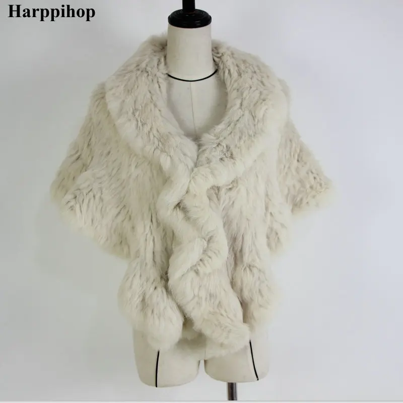2023 Genuine Rabbit Fur Poncho,Knitted Rabbit Fur Pashmina,Genuine Rabbit Fur Shawl women's coats/Hot Sale/OEM/Wholesale/Retail