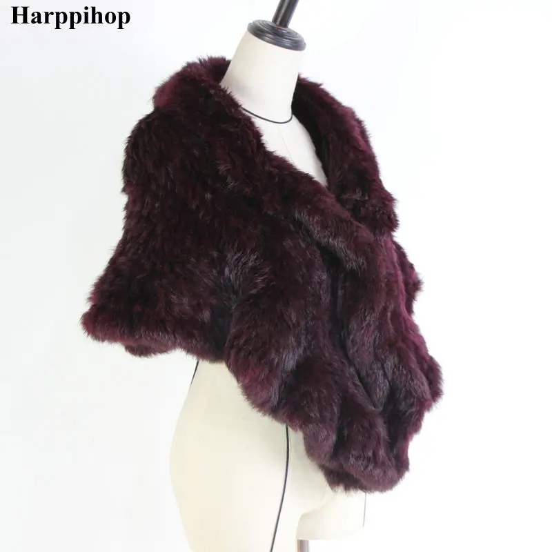 2023 Genuine Rabbit Fur Poncho,Knitted Rabbit Fur Pashmina,Genuine Rabbit Fur Shawl women's coats/Hot Sale/OEM/Wholesale/Retail