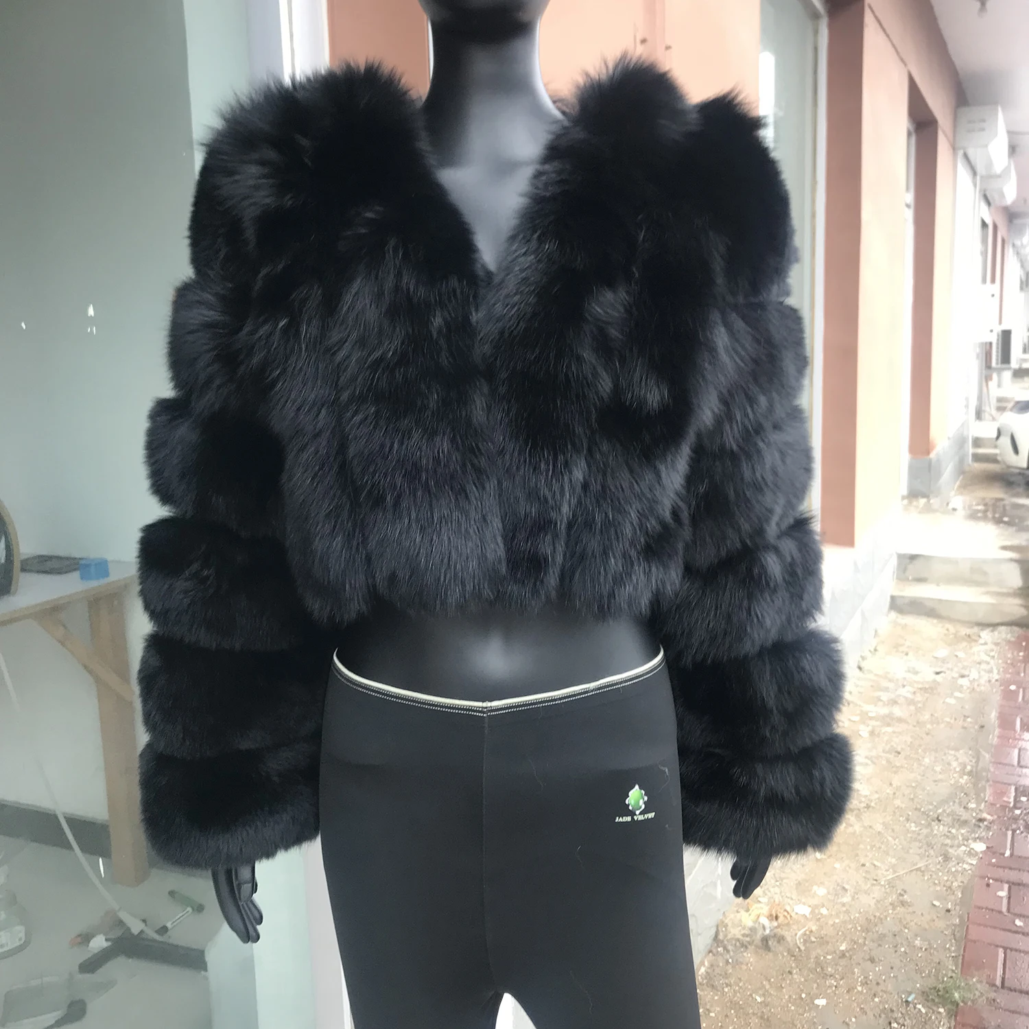 Real Fox Fur Coat for Women Fashion V-neck 42 Cm Short Fur Coat With Real Fox Fur Luxury Autumn Winter Warm Women Fox Fur Coat