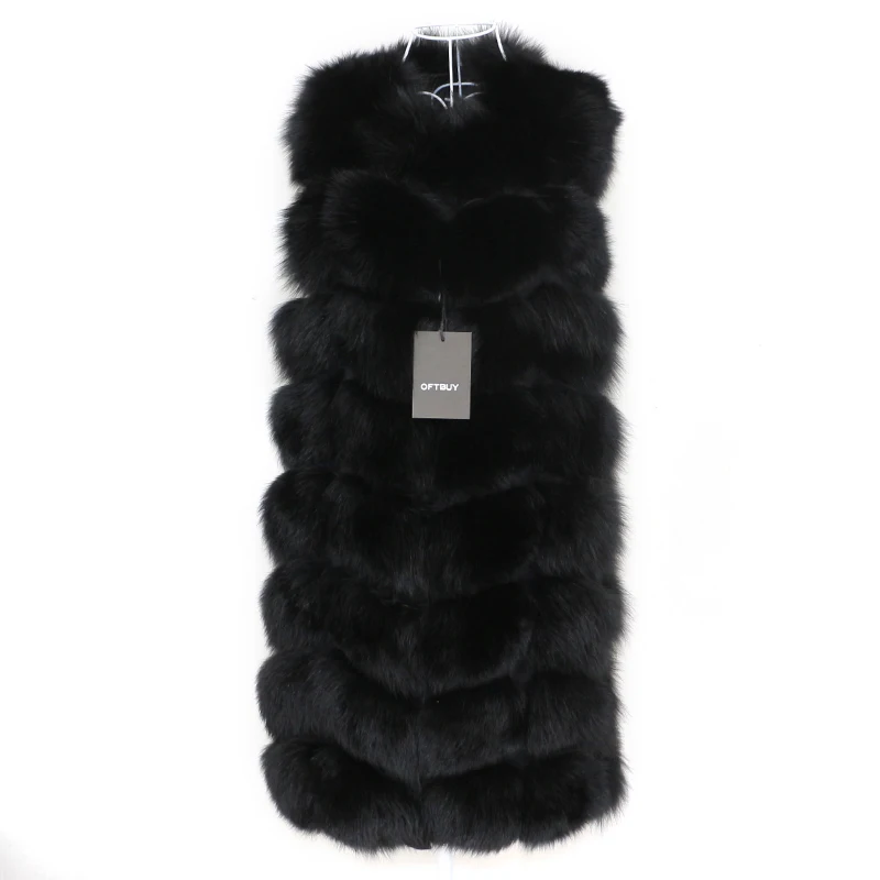 OFTBUY Spring Real Fox Fur Vest Women Sleeveless Winter Jacket Gilet Natural Fur Coat Bodywarmer Waistcoat Thick Warm Streetwear